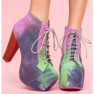 Jeffrey Campbell Lita Pastel Tye Dye Platform Boot